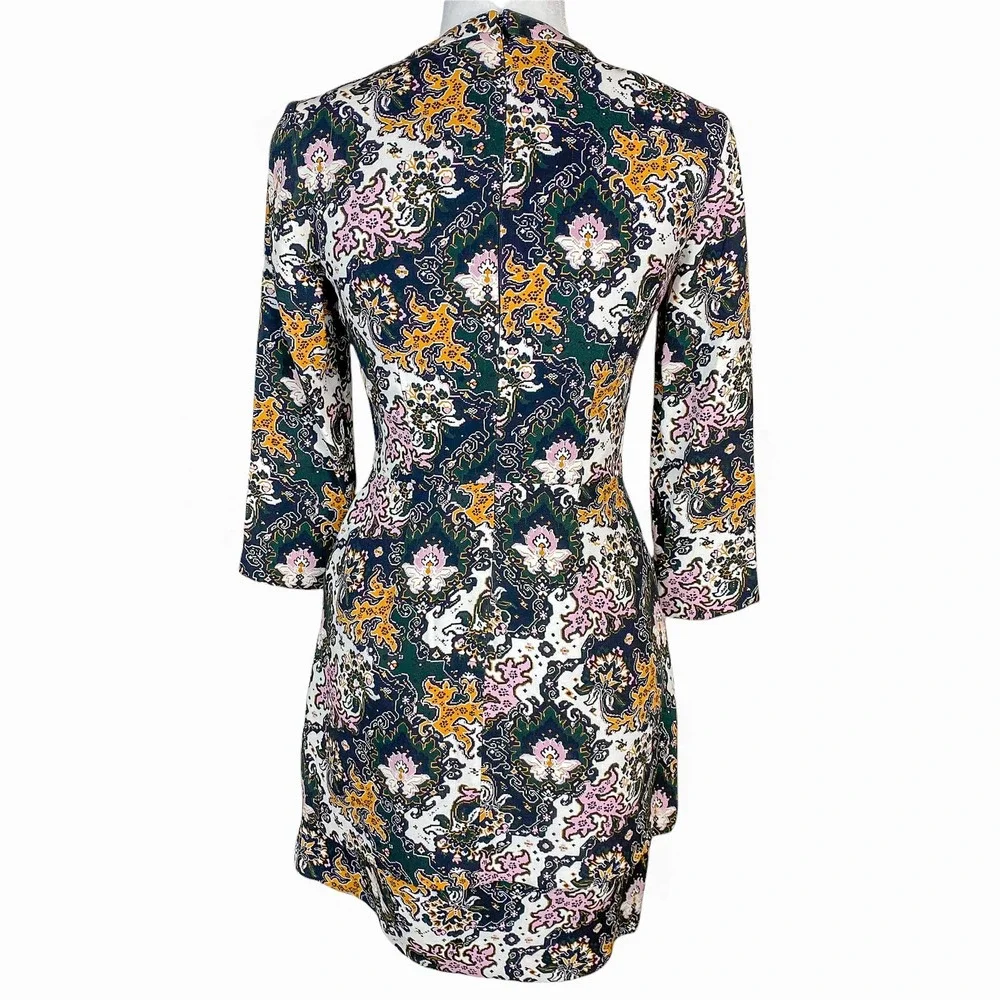 A.L.C. Dress Silk Dress Mini Dress Floral Dress Long Sleeve Dress Tordi Size 2 - Picture 7 of 11